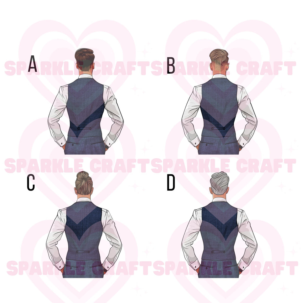Navy Groomsmen Decal