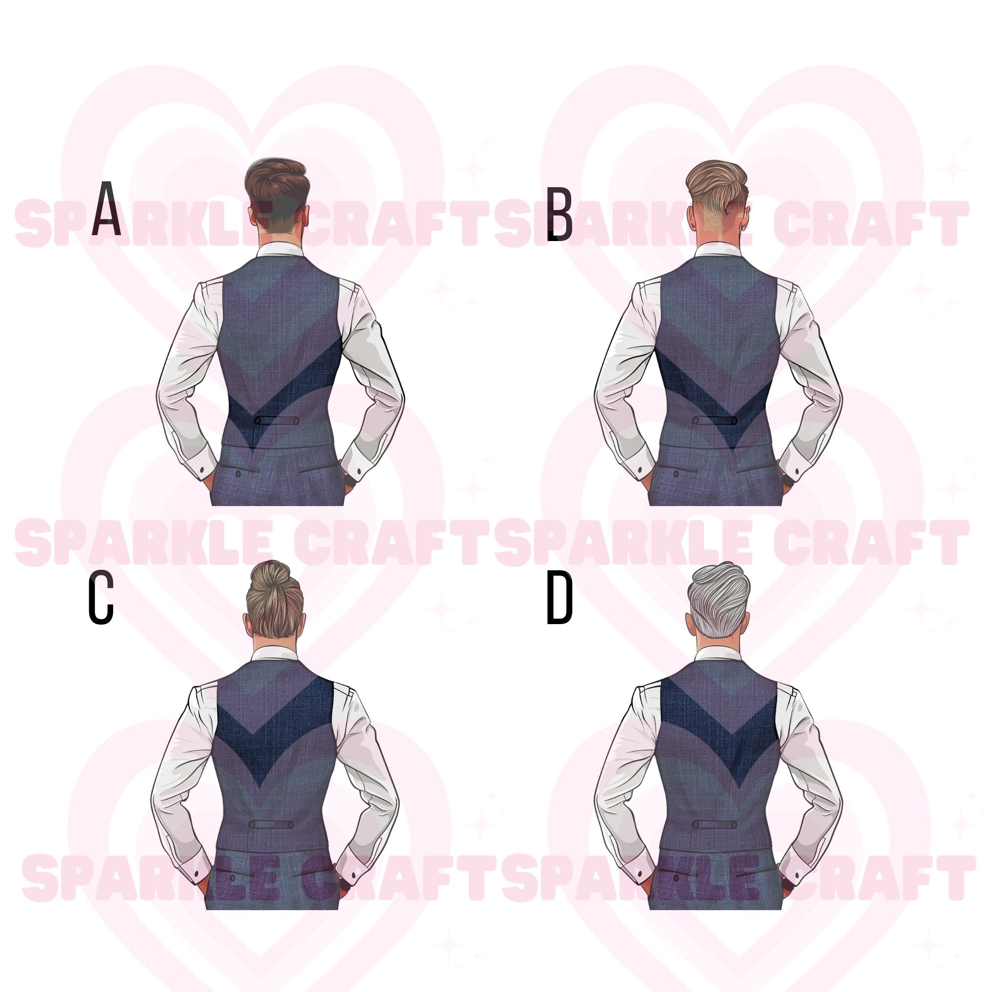 Navy Groomsmen Decal