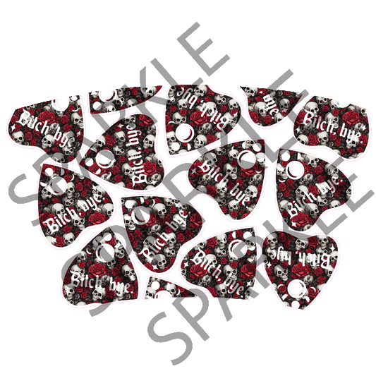 Ouiji Skulls White 24oz Wrap