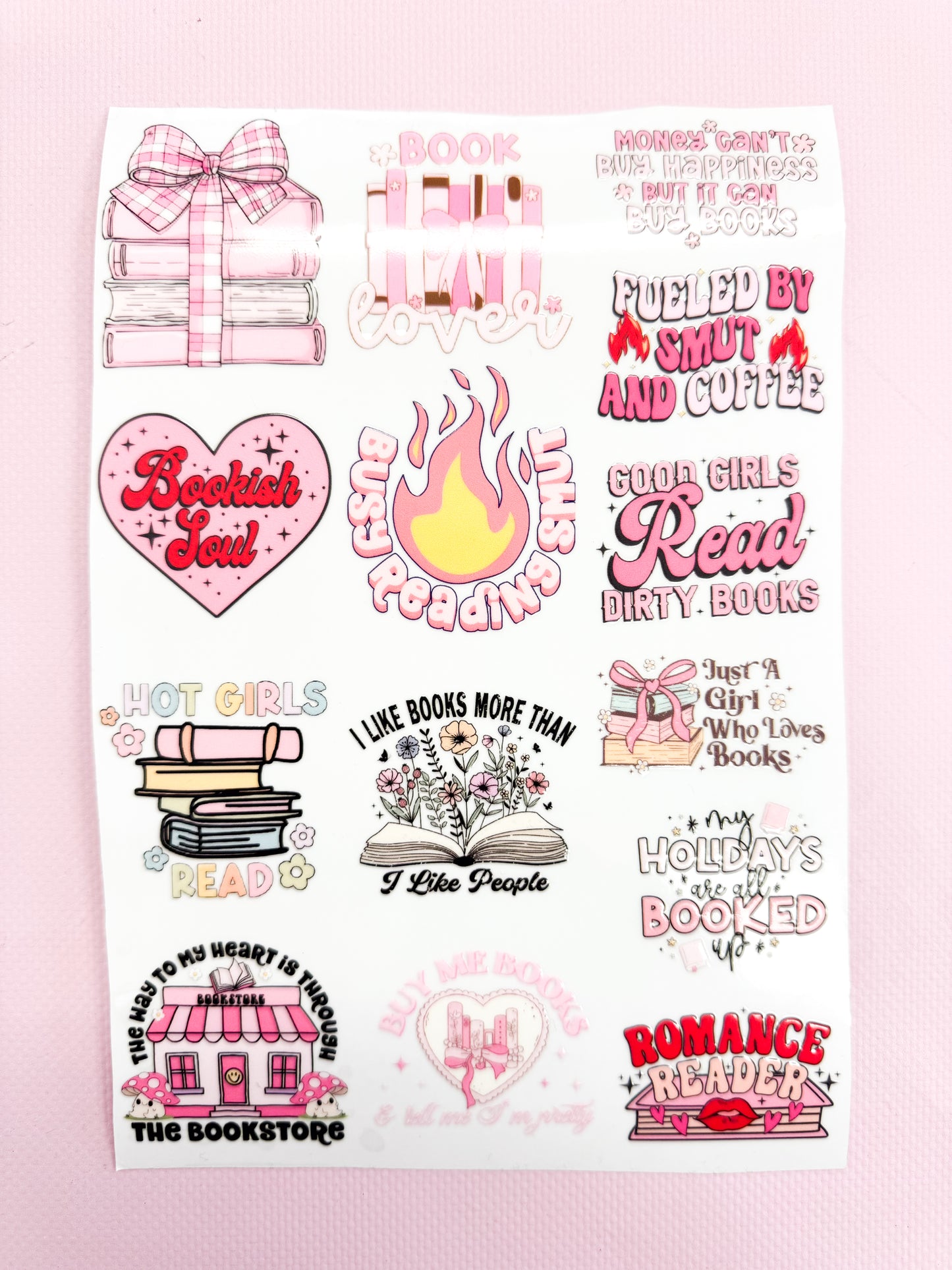 UVDTF -A5 Pink Bookmark Sheet