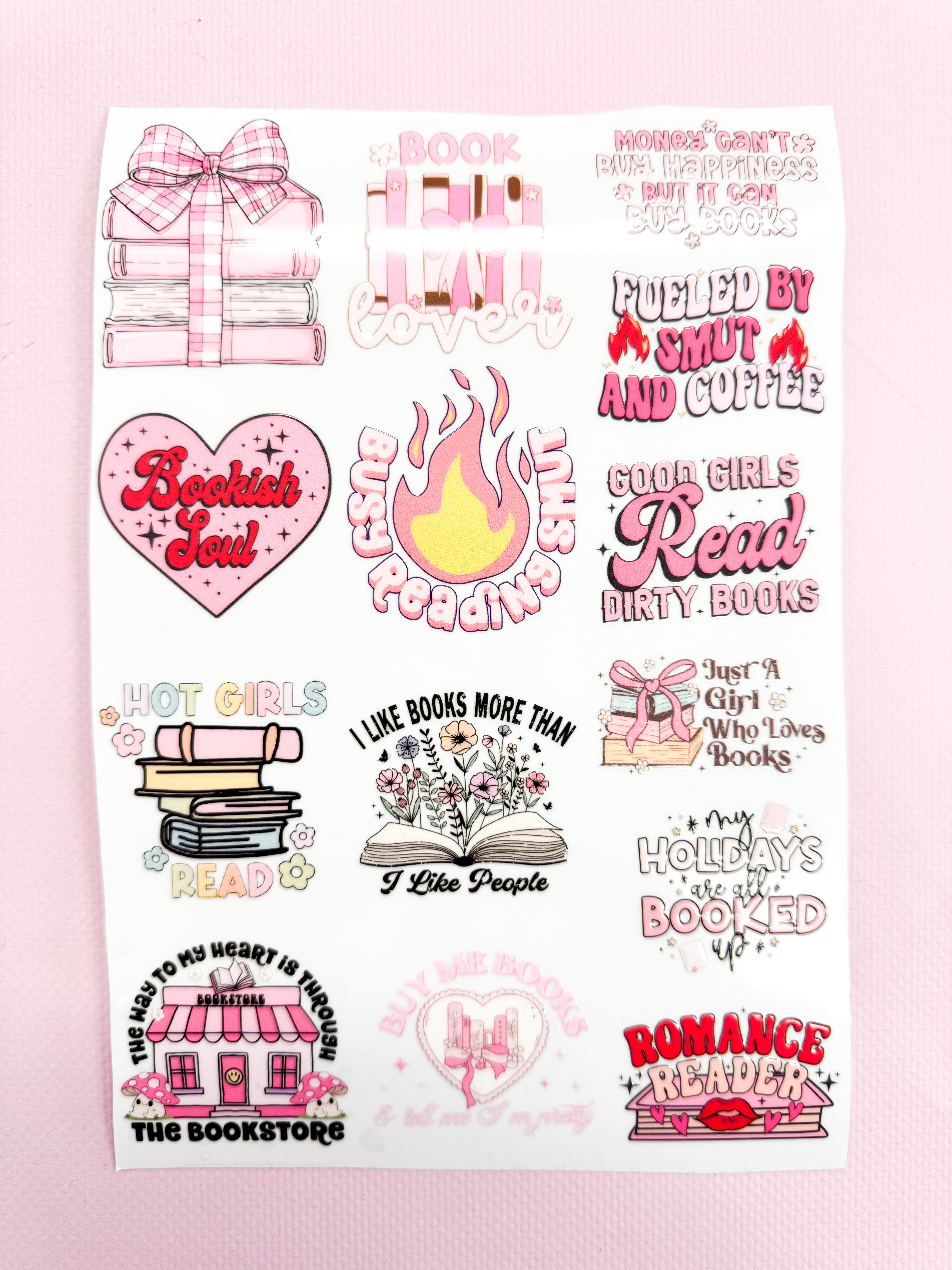 UVDTF -A5 Pink Bookmark Sheet