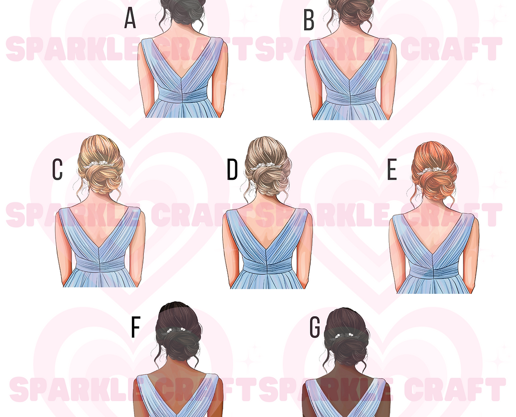 LARGE Blue Dress Bridesmaid Decal
