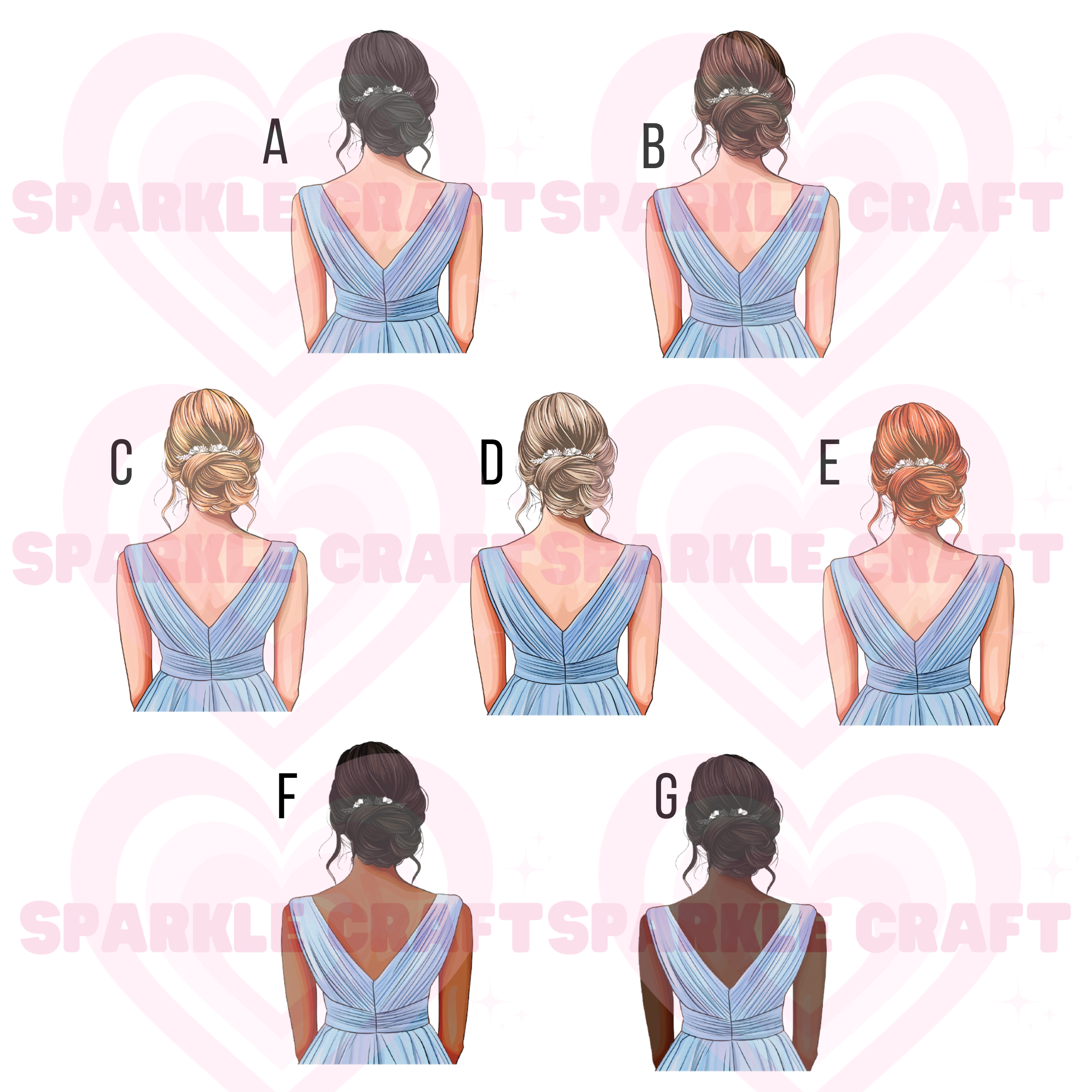 Blue Dress Bridesmaid Decal