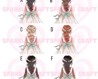 LARGE Sage Bow - Flower Girl Decal
