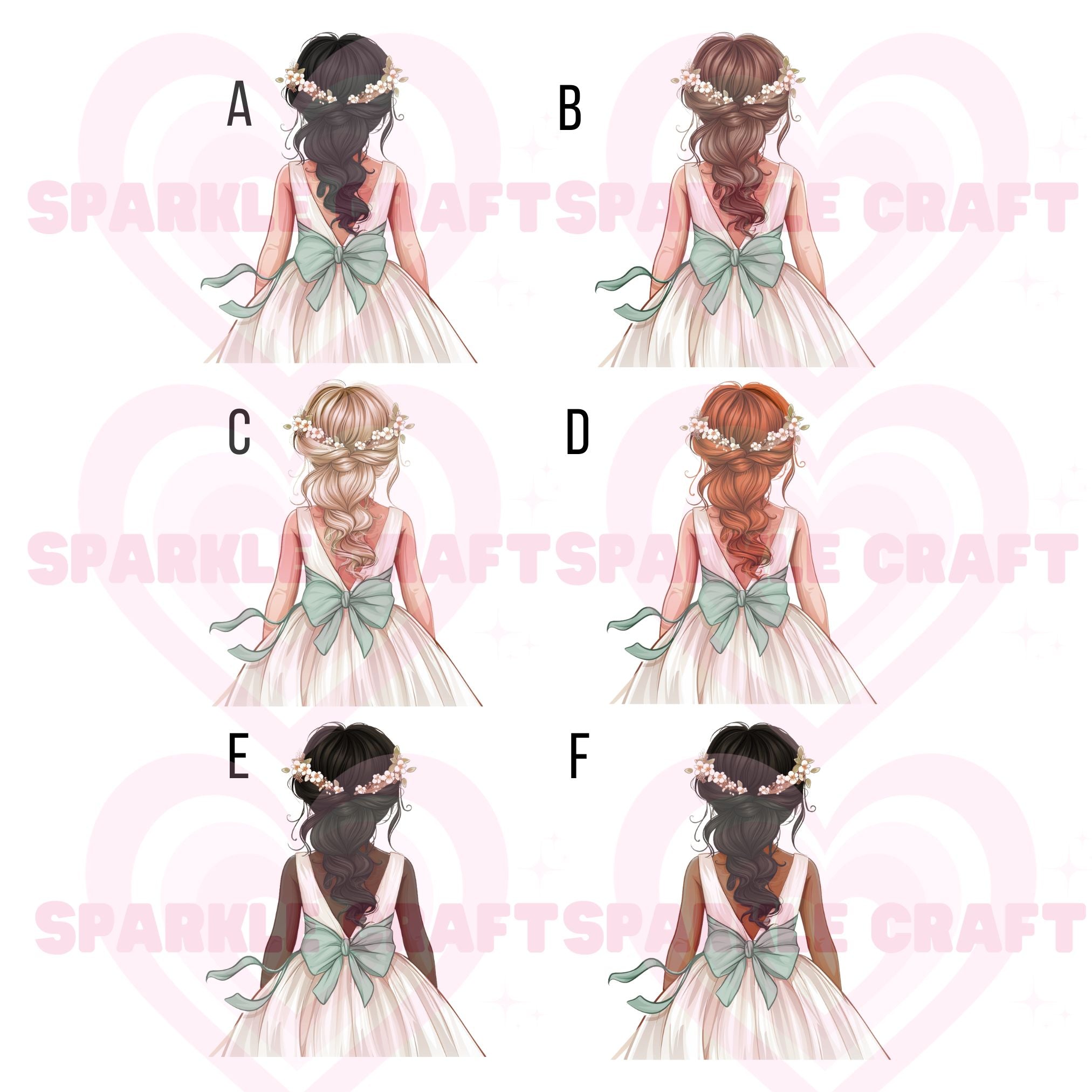 Sage Bow - Flower Girl Decal