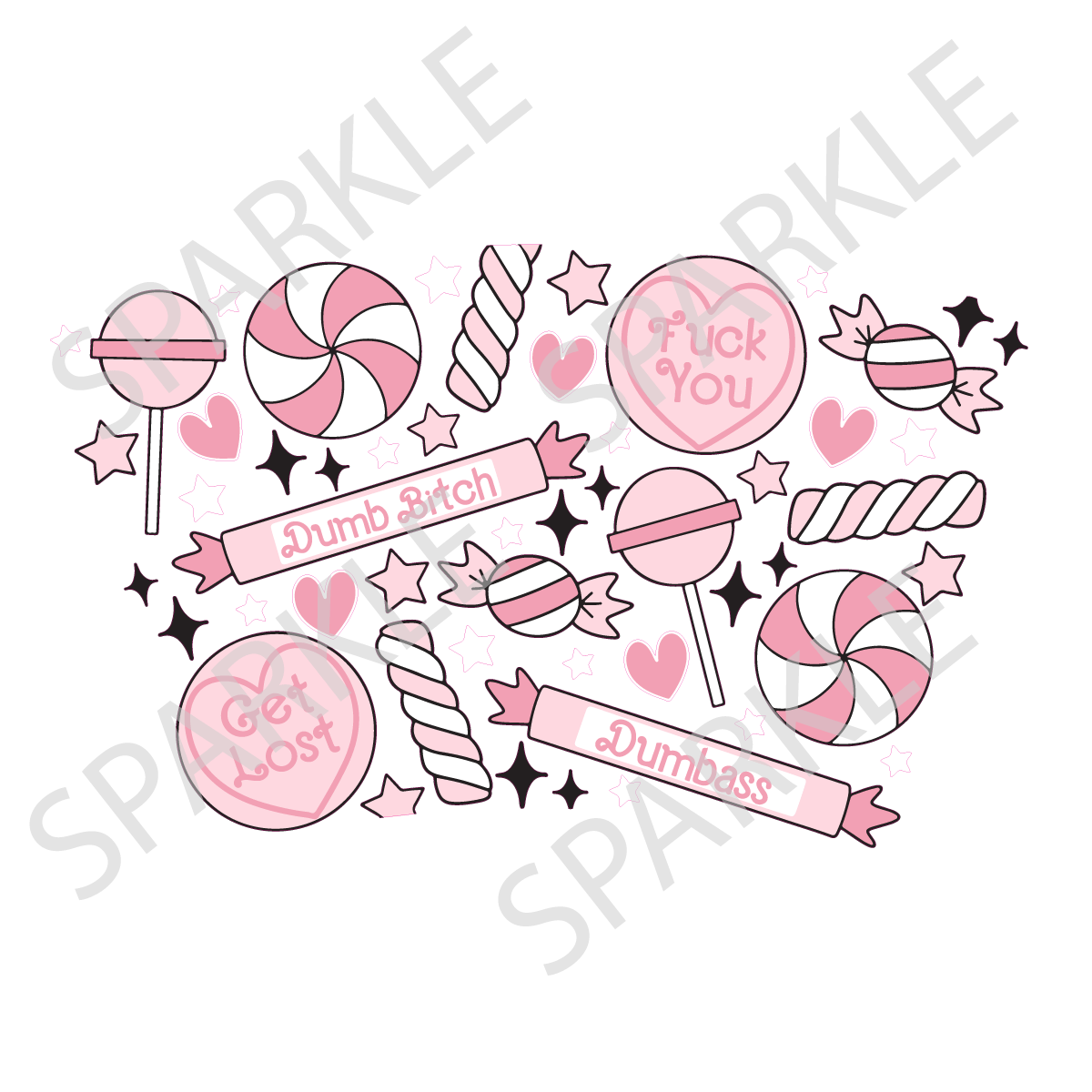 Sweary Candy Peachy 24oz Wrap