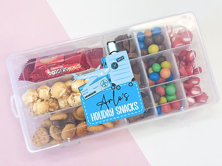 Blue Holiday Snacks Decal