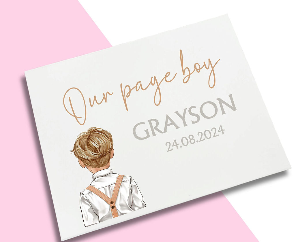 LARGE Peach Braces - Page Boy Decal