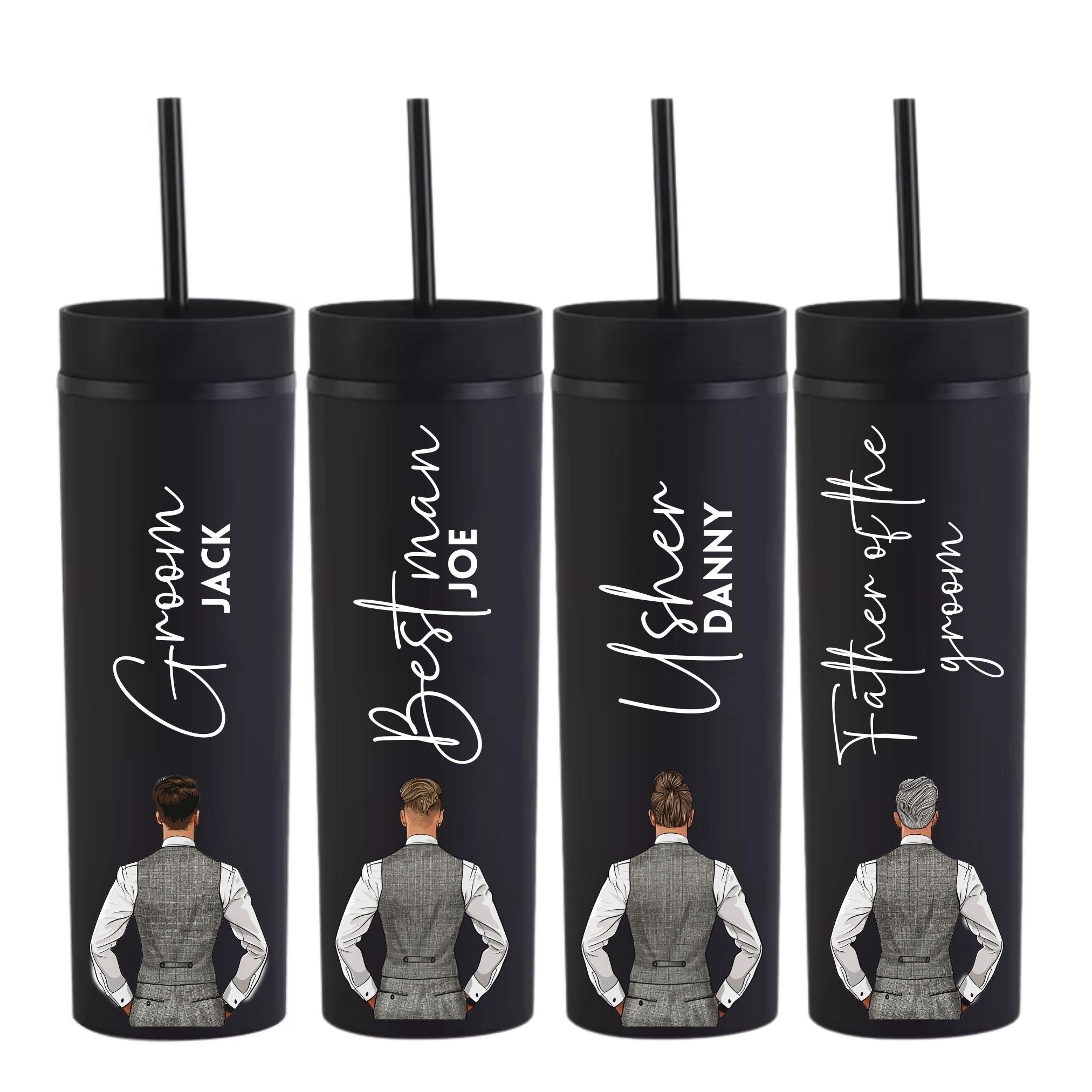 Grey Groomsmen Decal
