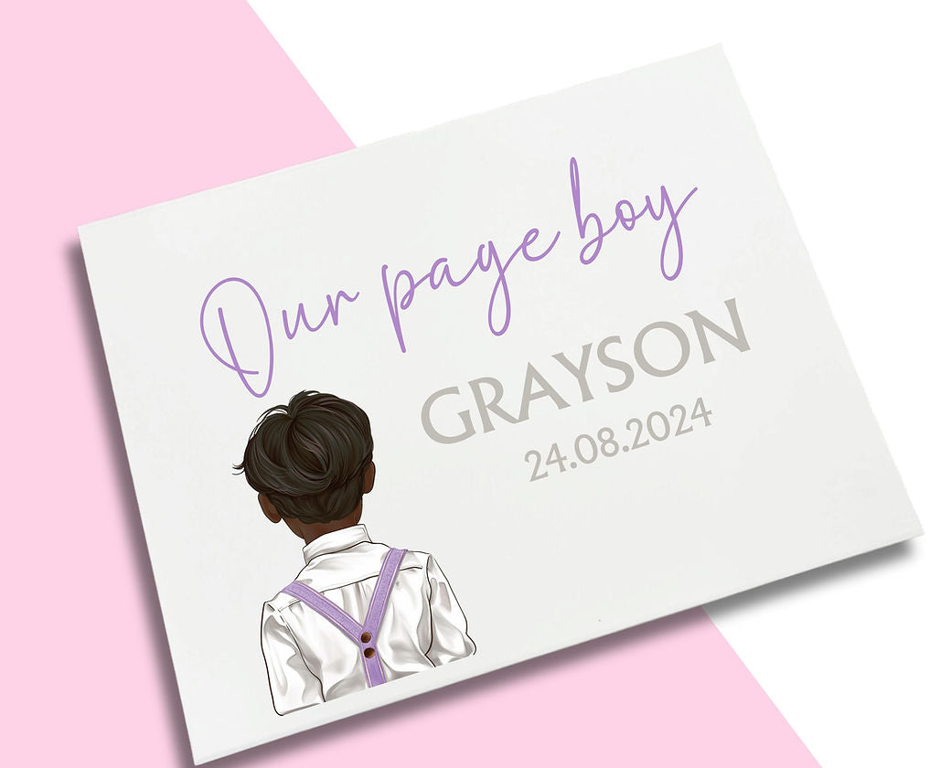 LARGE Lilac Braces - Page Boy Decal