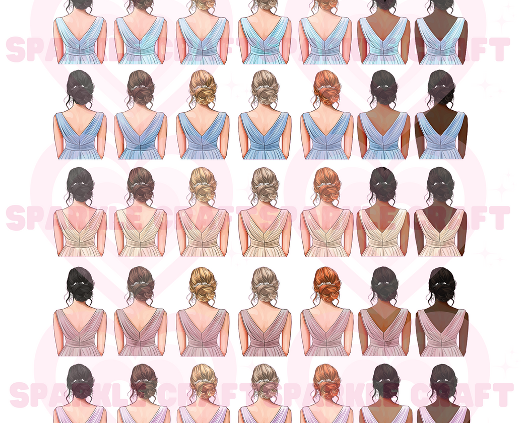 Champagne Dress Bridesmaid Decal