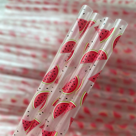 Clear Watermelon Straw