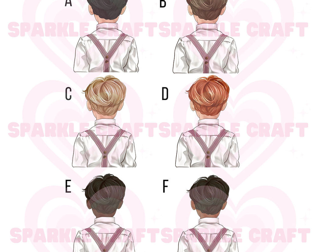 LARGE Dusky Rose Braces - Page Boy Decal