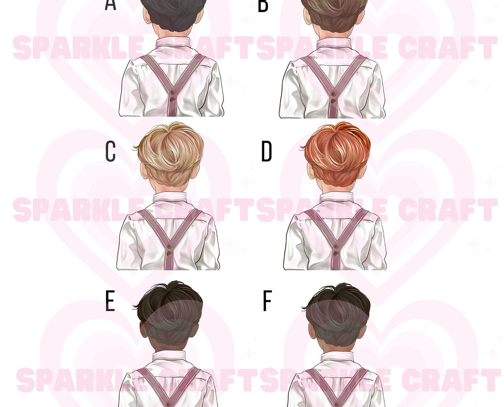 LARGE Dusky Rose Braces - Page Boy Decal