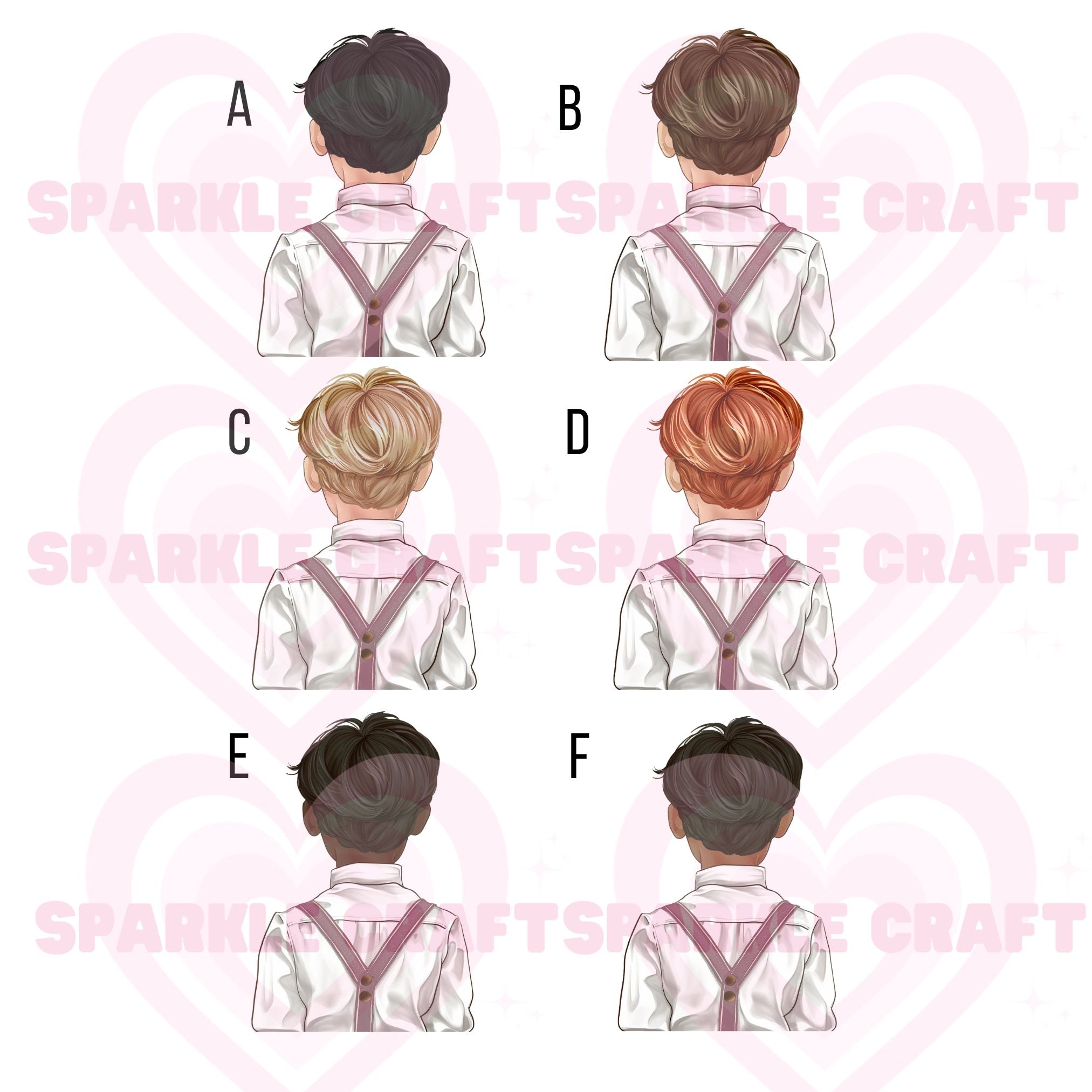 Dusky Rose Braces - Page Boy Decal