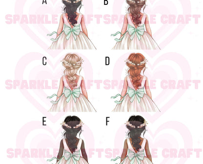 LARGE Mint Bow - Flower Girl Decal