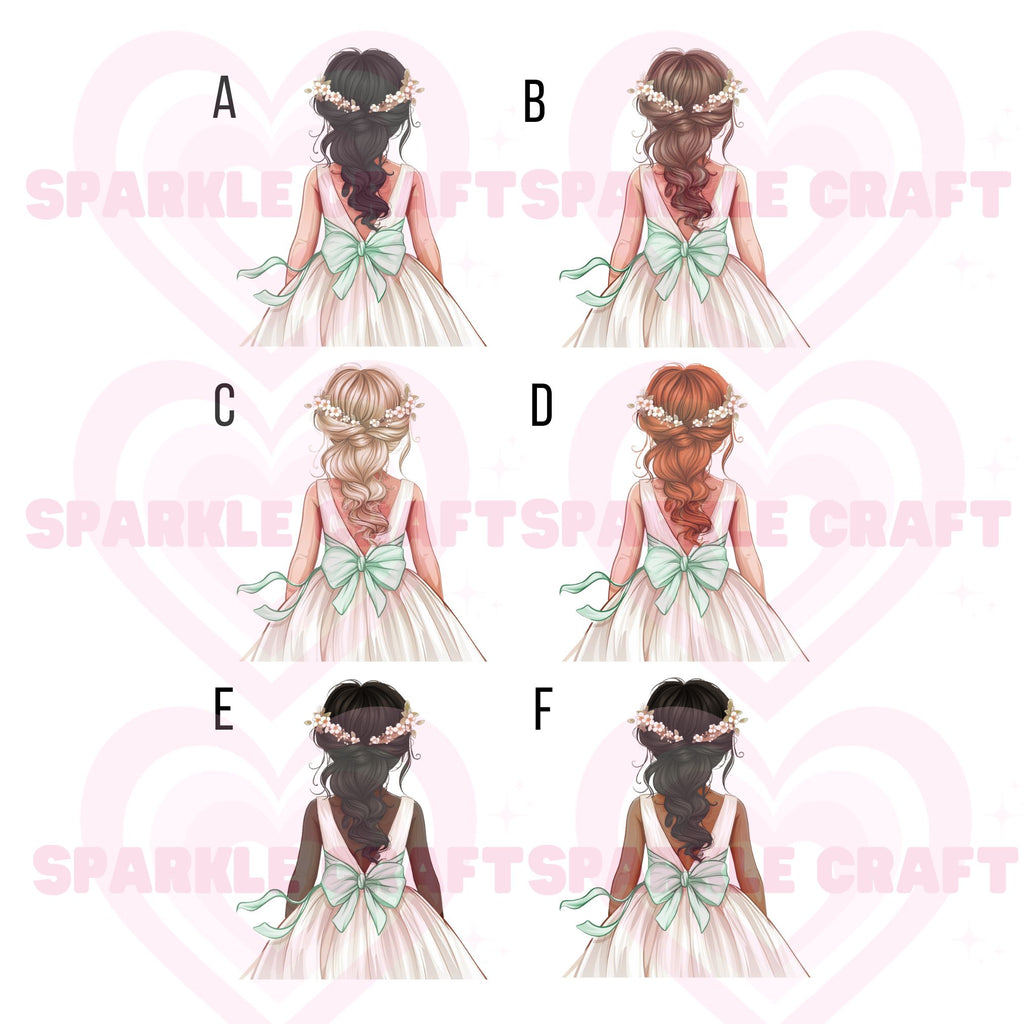 Mint Bow - Flower Girl Decal