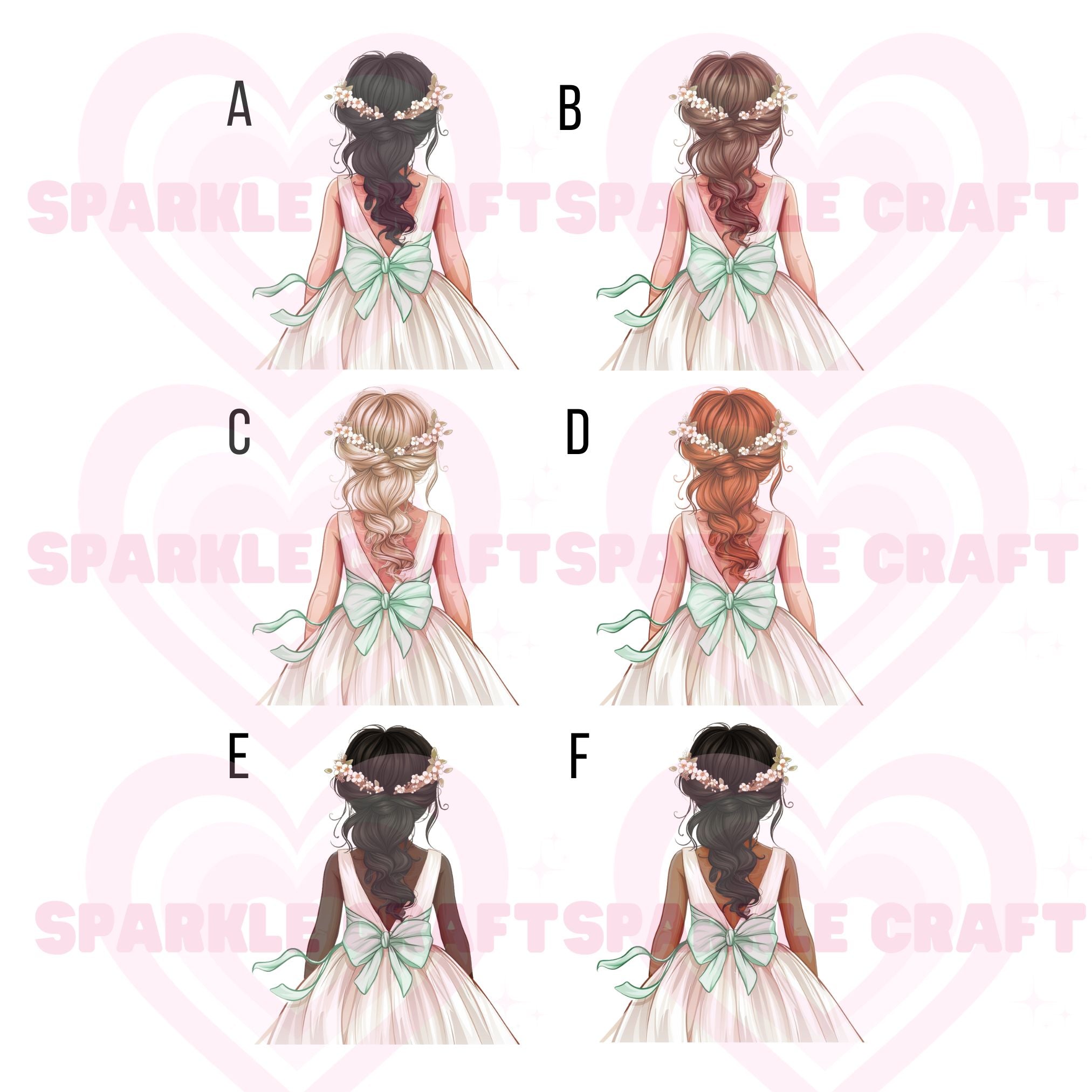 Mint Bow - Flower Girl Decal