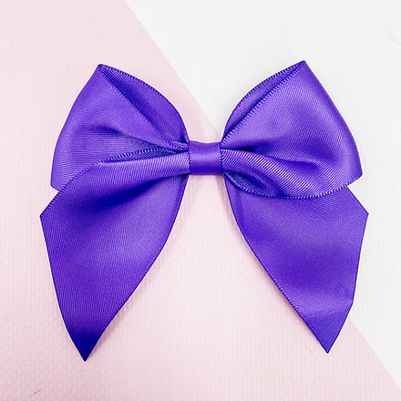 Satin Bow - Purple