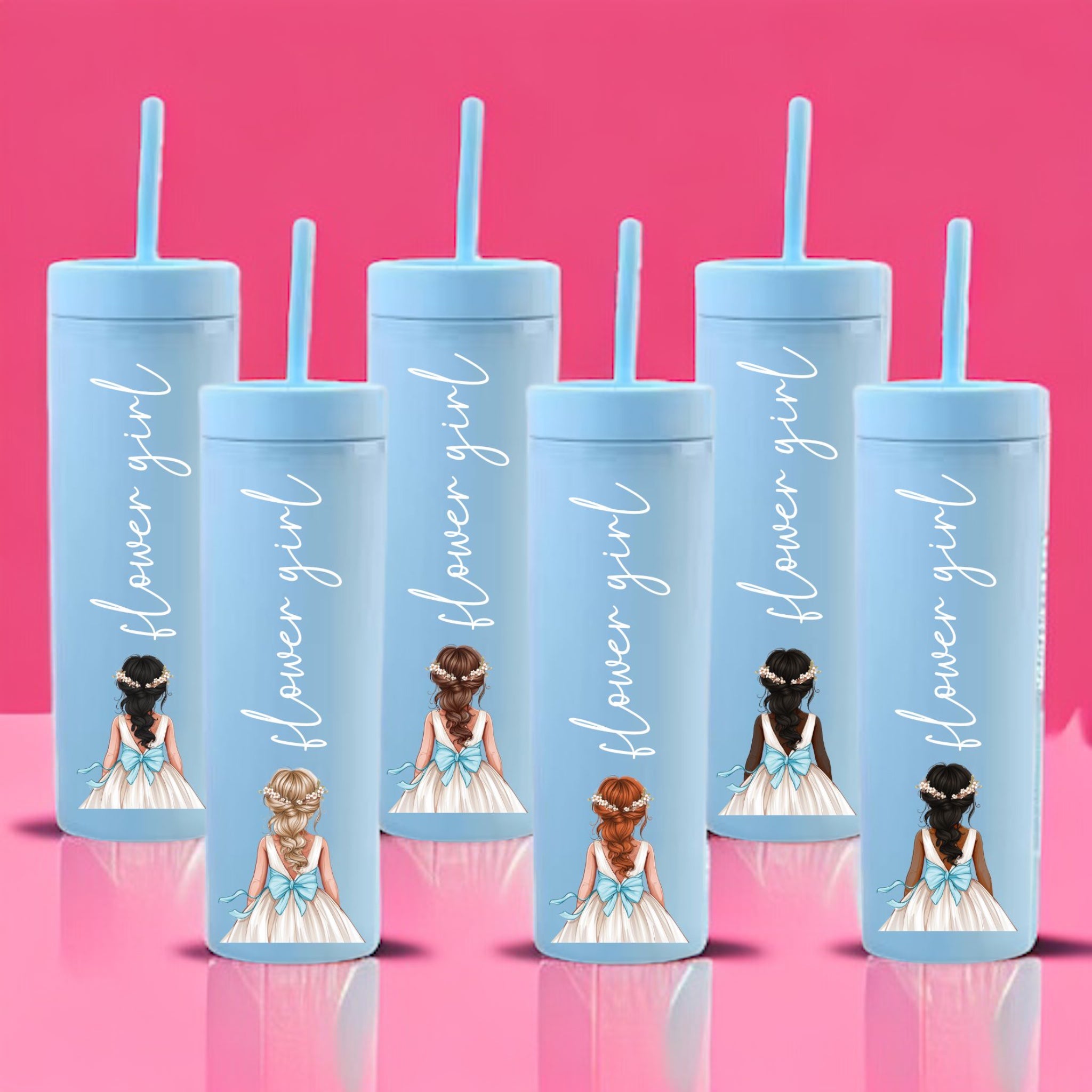 Sky Blue Bow - Flower Girl Decal