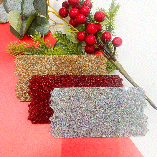 Glitter Acrylic Ticket