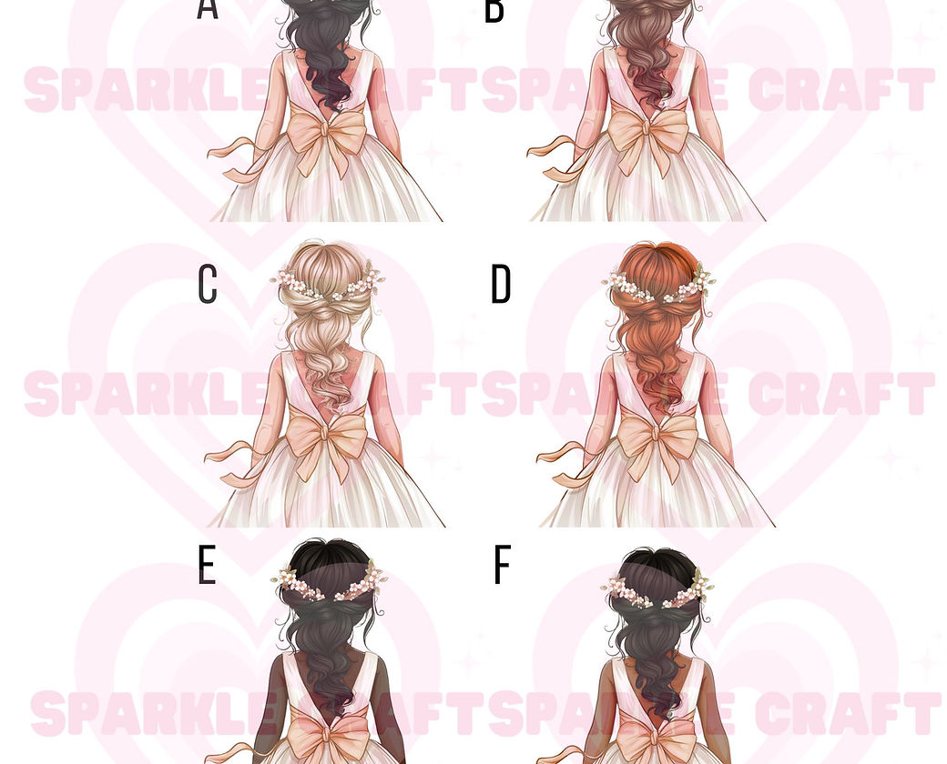 LARGE Peach Bow - Flower Girl Decal