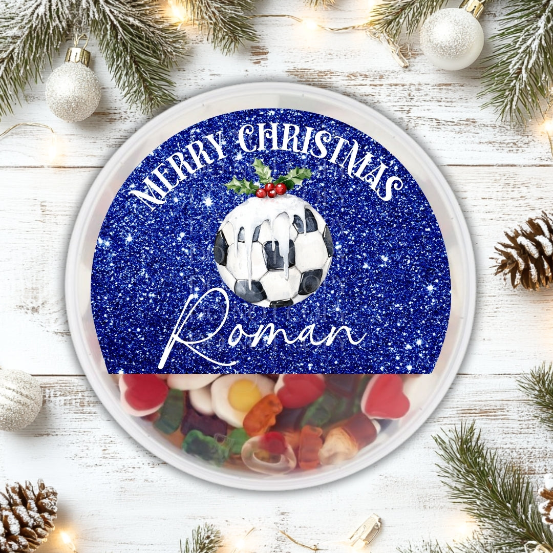 Sweet Tub Decal - Blue Christmas Pudding