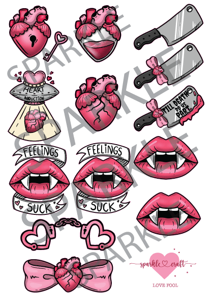 Love Fool Decal Sheet
