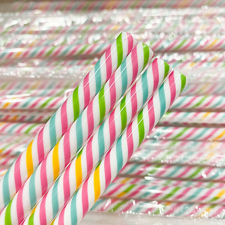 Multi Colour Stripes Straw