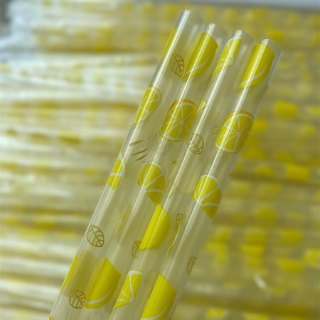 Clear Lemon Straw