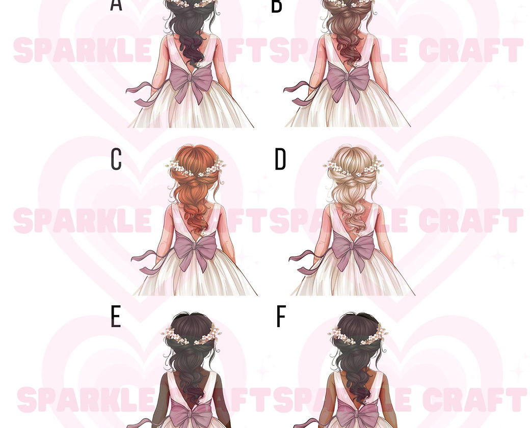 LARGE Dusky Rose Bow - Flower Girl Decal