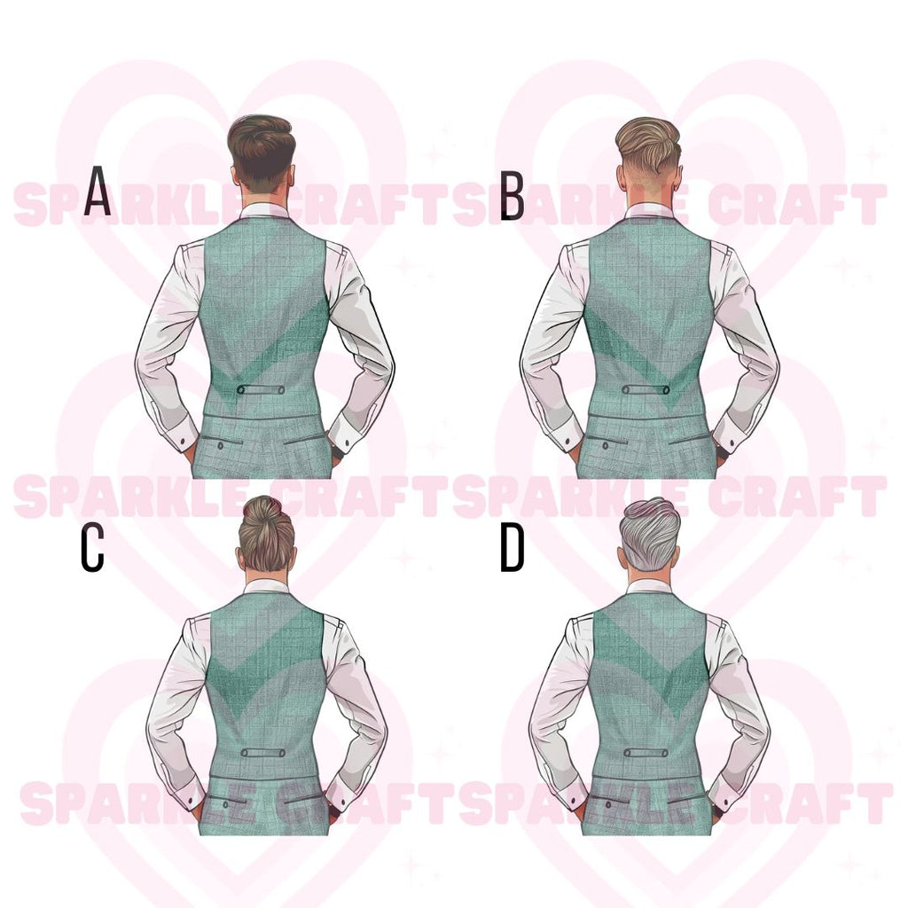 Teal Groomsmen Decal