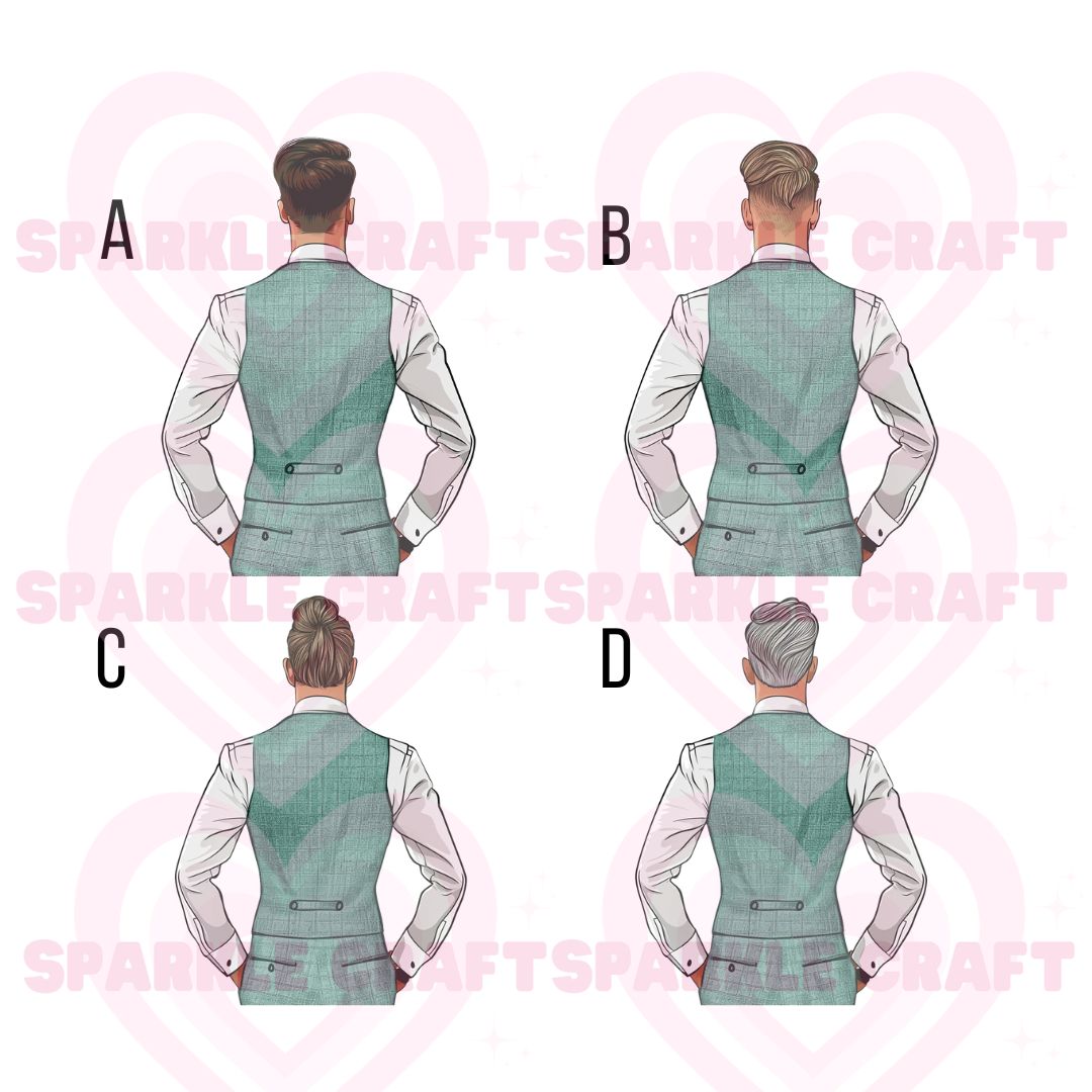 Teal Groomsmen Decal