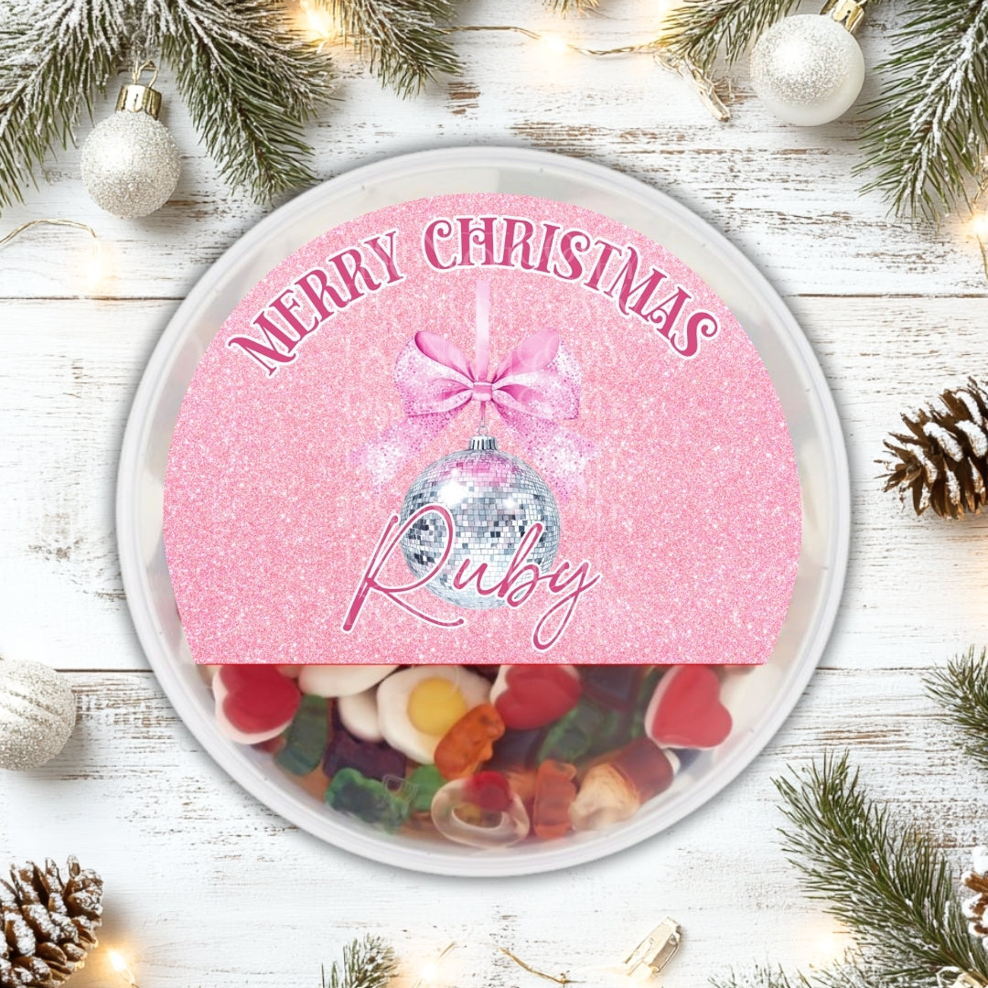 Sweet Tub Decal - Pink Disco Ball