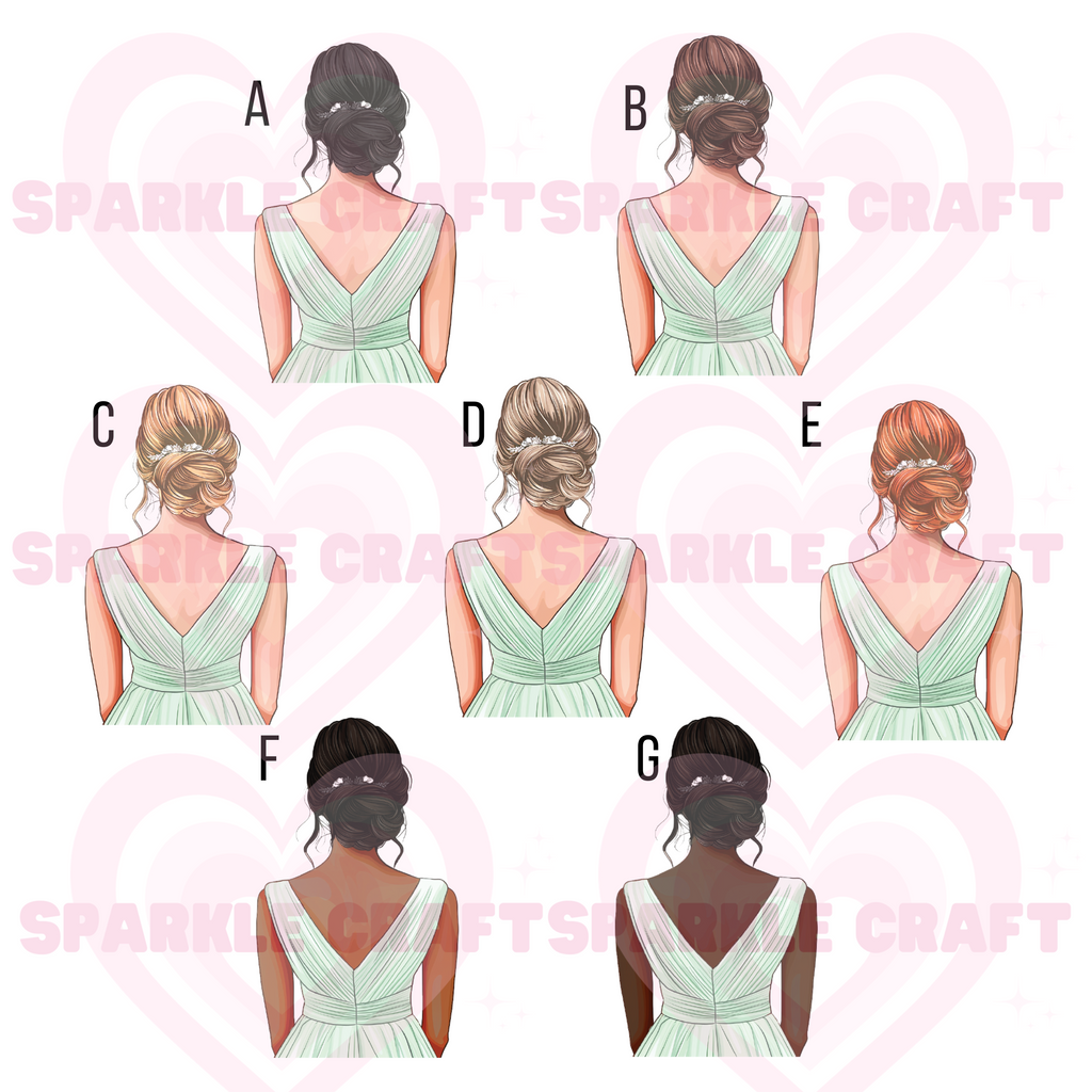 Mint Dress Bridesmaid Decal