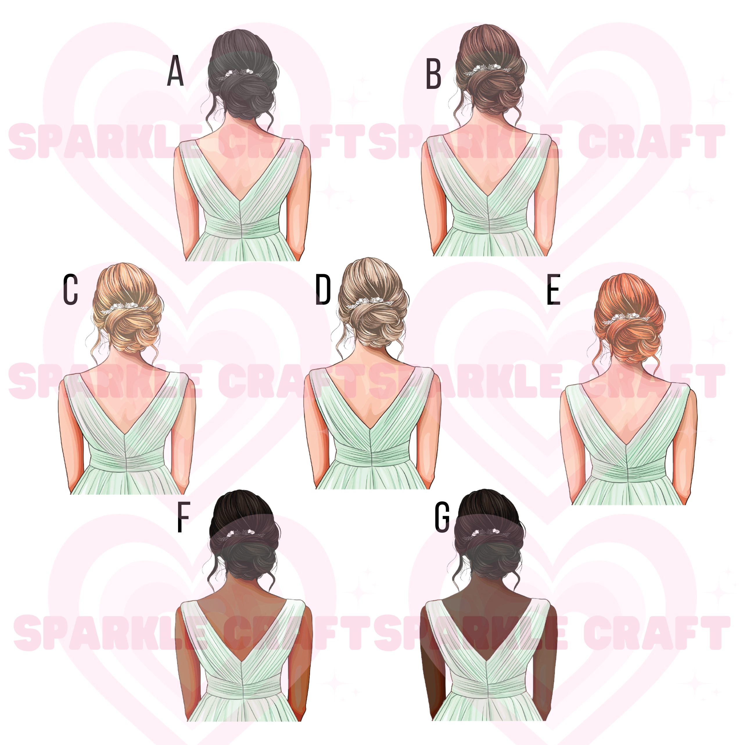 Mint Dress Bridesmaid Decal