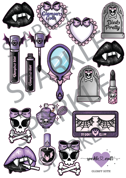 Glossy Goth Decal Sheet