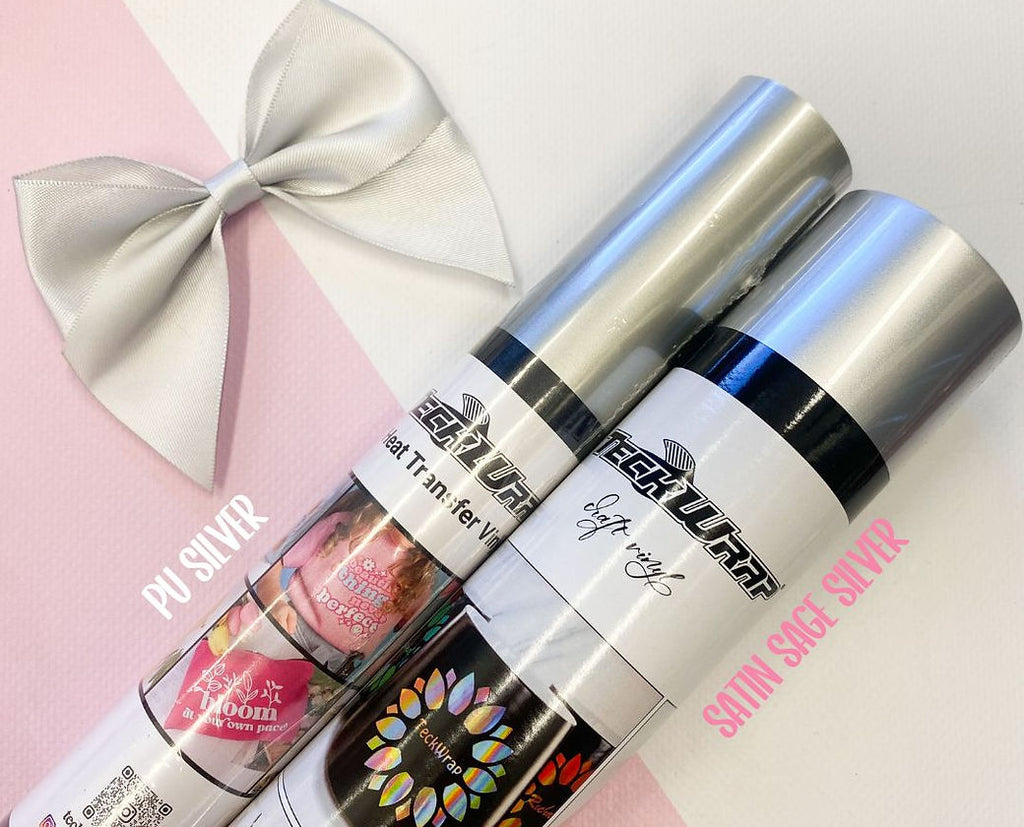 Satin Bow - Silver