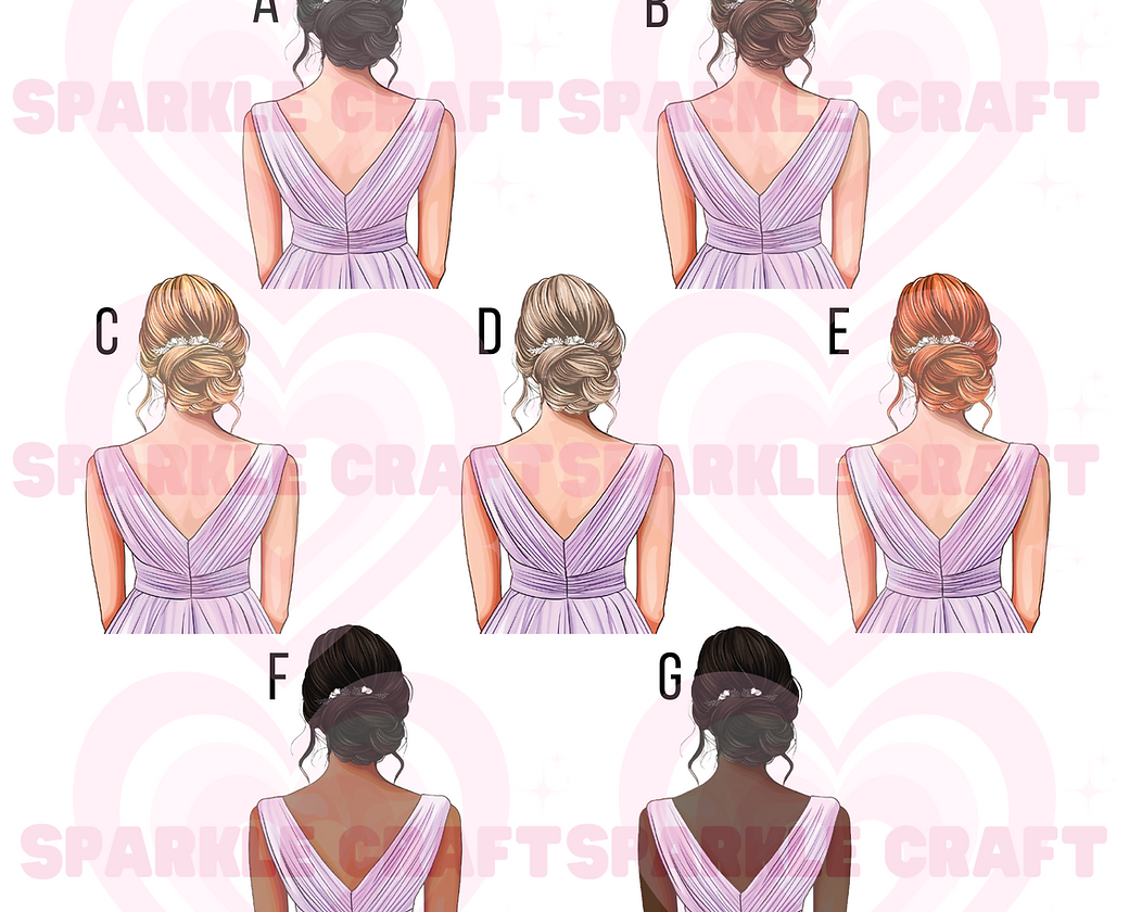 LARGE Lilac Dress Bridesmaid Decal
