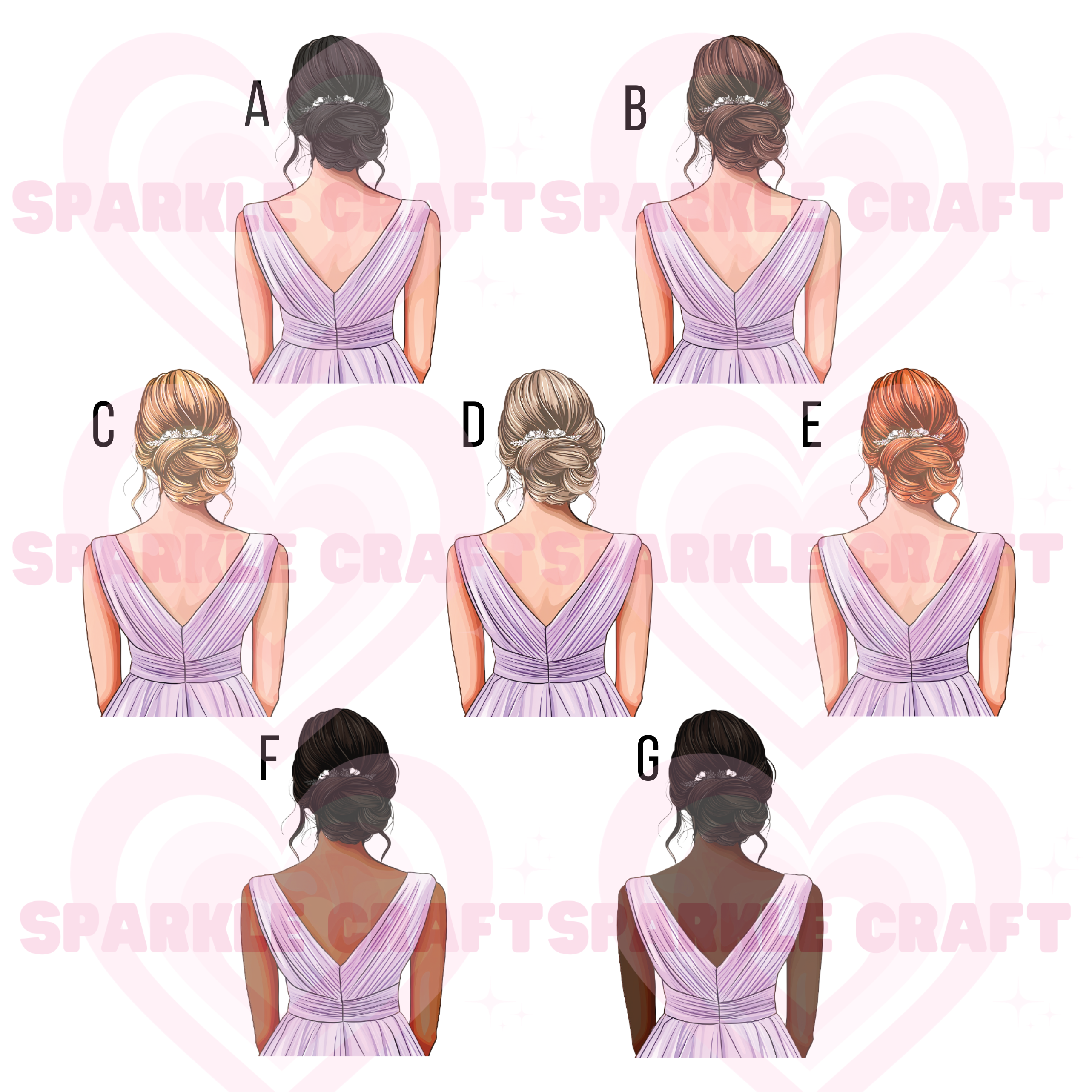 Lilac Dress Bridesmaid Decal