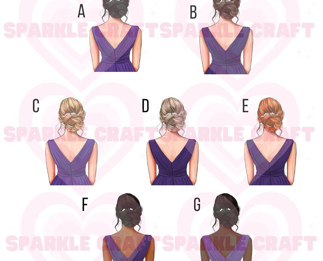 Purple Dress Bridesmaid Decal
