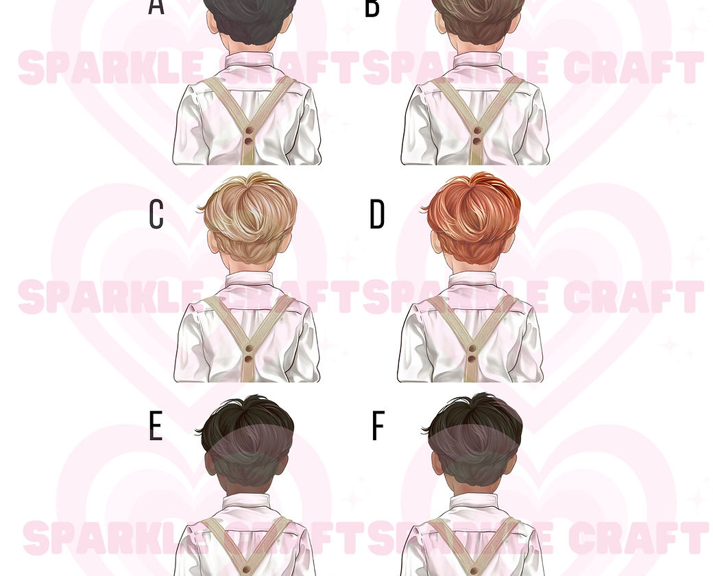 LARGE Champagne Braces - Page Boy Decal