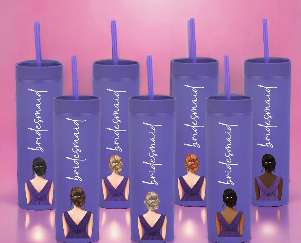 Purple Dress Bridesmaid Decal